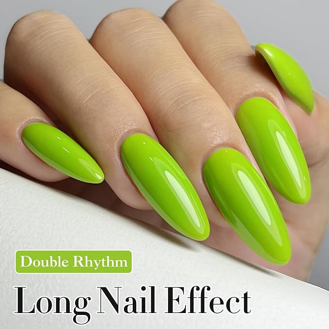 Double Rhythm 15ML Gel Nail Polish Pure Sheer Same Color Same Bottle Soak Off Gel Polish Art Manicure Salon DIY at Home for Women (Light Green-A1068)