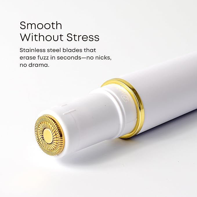 Bushbalm Touch-Up Trimmer - Painless Hair Remover for Face, Bikini, and Stray Hairs - Waterproof Cordless Rechargeable Grooming Tool with LED Light - Frankie