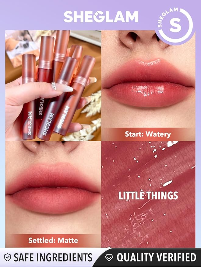 SHEGLAM Soft Haze Lip Blur Waterproof Liquid Lipstick Matte Transfer-Proof Lip Tint Lasting Super Stay Lip Stain-Little Things