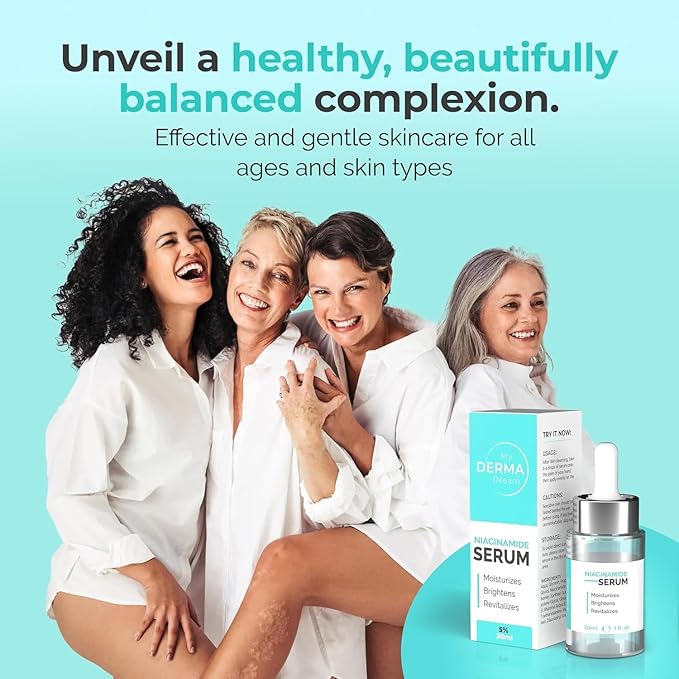 MyoGlow LED Arm, Neck, and Face Total Body Sculpting Device from MyDermaDream paired with Niacinamide Serum and NoTox Serum