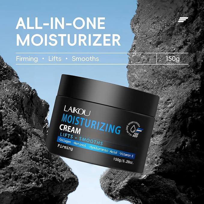 LAIKOU Skin Care Set, Gifts for Men, Skincare Gift Set, Men Skincare with Facial Cleanser, Toner, Eye Cream, Serum, Cream Father's Day Christmas Birthday Valentines for Him Dad Husband Boyfriend