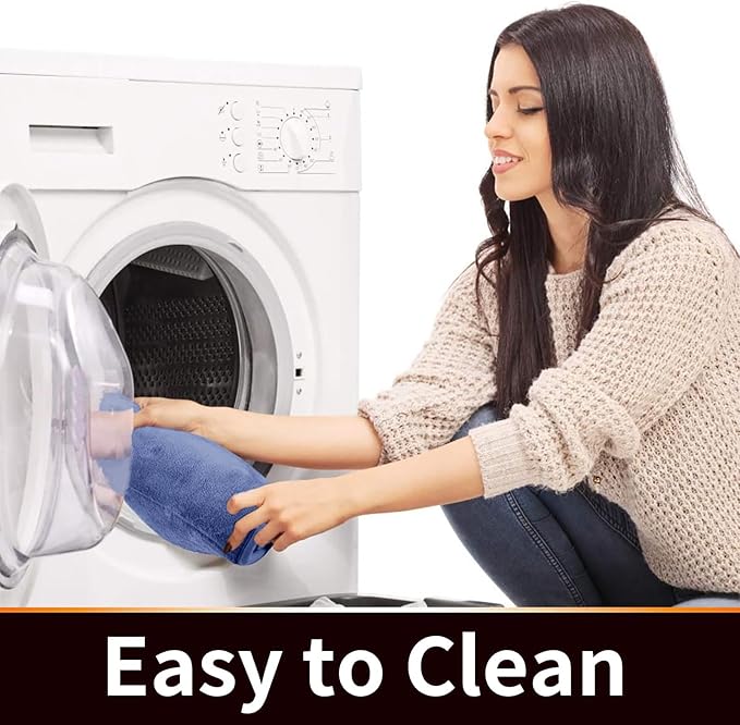 Yimobra Memory Foam Toilet Bath Mat U-Shaped, Soft and Comfortable, Super Water Absorption, Non-Slip, Thick, Machine Wash and Easier to Dry for Bathroom Commode Contour Rug, 24 X 24 Inches, Navy Blue