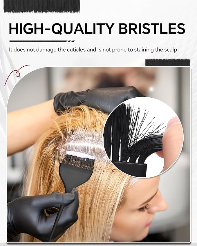 3 Pack Hair Color Brush Set - Professional Hair Dye Brush for Hair Stylist, for Highlighting, Tint and Coloring Hair Sections - Women Men Salon Use Home DIY Dyeing