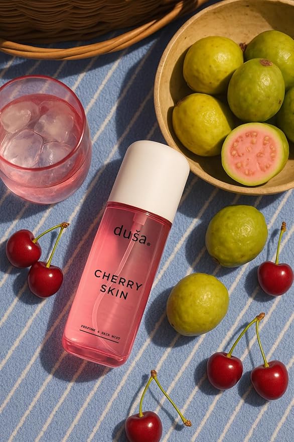 DUSA Cherry Skin Hair Perfume & Body Mist for Women – Long Lasting Body and Hair Mist, Vacation Spray & Perfume para el Cabello de Mujer with Nourishing Oil, 100 ml