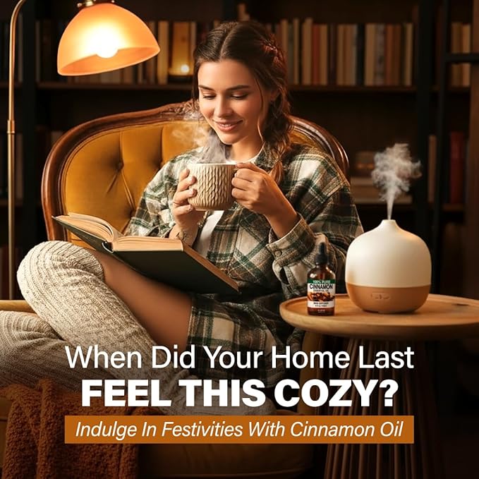 KUKKA Cinnamon Essential Oils - 4 Fl Oz - for Hair, Skin, Diffuser, Aromatherapy & DIY Soap Making Scent