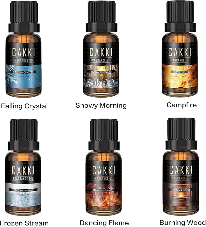 Winter Essential Oils Set - 6 Scents for Diffusers, Candles, Soaps, Gifts