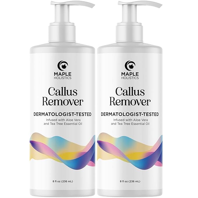 Exfoliating Callus Remover for Feet Care - Urea Foot Cream for Calluses and Dry Feet with Aloe and Tea Tree Essential Oil - Foot Callus Remover for Cracked Dead Corned and Rough Skin (16 Fl Oz)