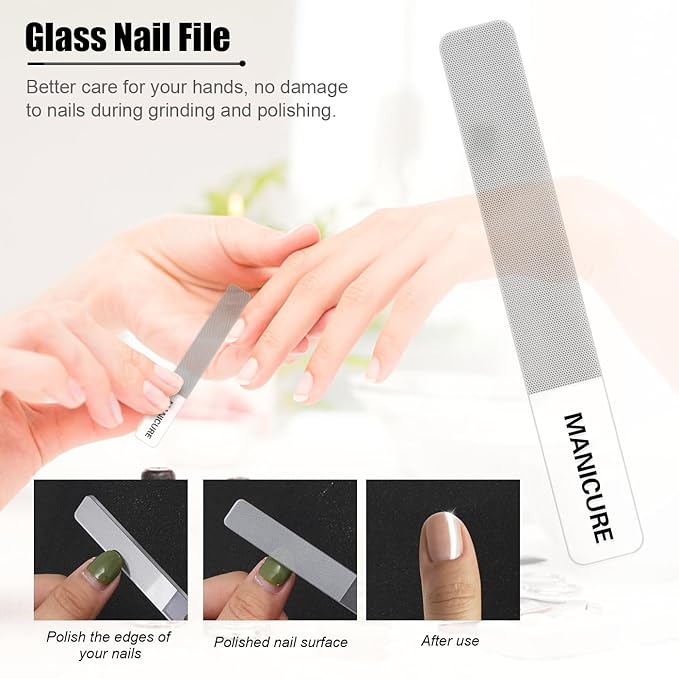 Manicure Set Professional Nail Clippers Pedicure Kit, 16 pcs Stainless Steel Nail Care Tools Grooming Kit with Luxurious Travel Leather Case for Thick Nails Men Women Gift (Black)