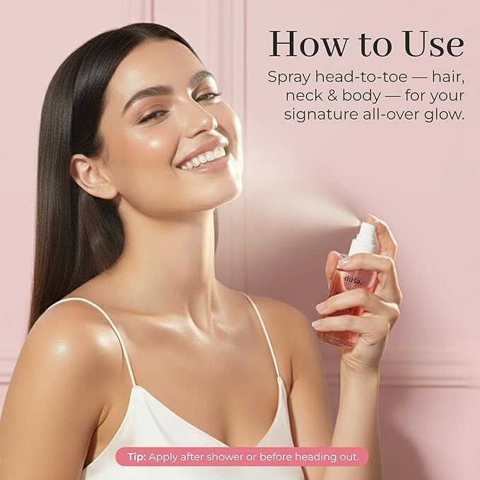DUSA Cherry Skin Hair Perfume & Body Mist for Women – Long Lasting Body and Hair Mist, Vacation Spray & Perfume para el Cabello de Mujer with Nourishing Oil, 100 ml
