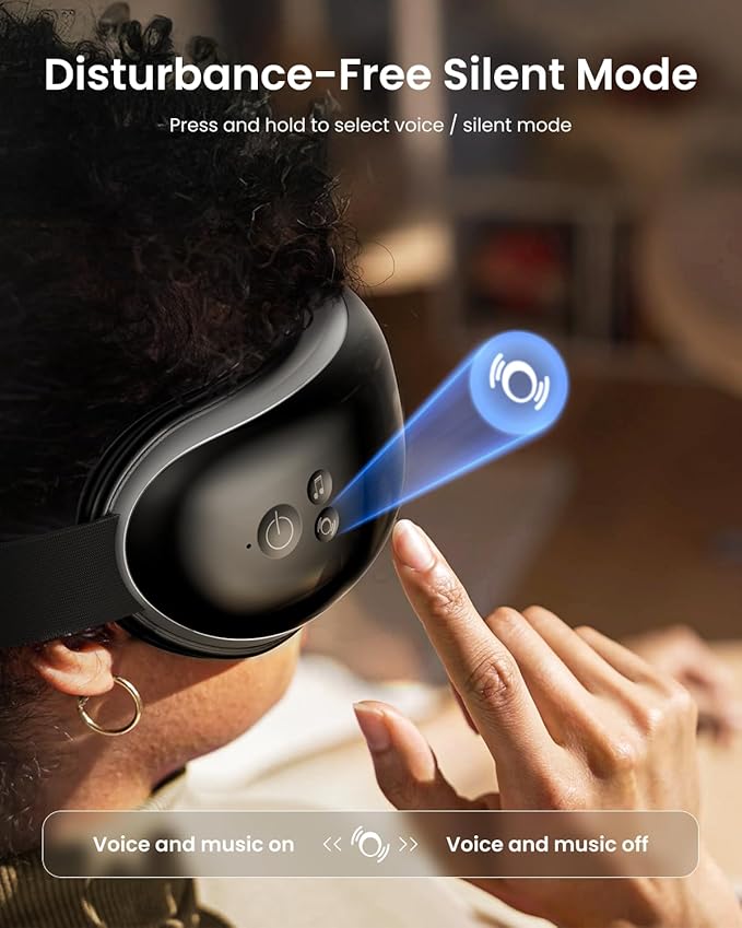 RENPHO Eyeris 1 Eye Massager with Heat, FSA Eligible HSA, Christmas Birthday Gifts for Women Men Mom Dad Her Him, Eye Mask for Migraine, Smart Sleep Mask for Dry Eyes Relax, Reduce Strain