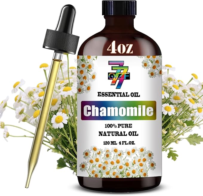 Chamomile Essential Oil (4 oz / 120 ml) – Chamomile Oils for diffusers, humidifiers, Home Baths, Cleaning Products, Yoga, DIY Soaps and DIY Scented Candles