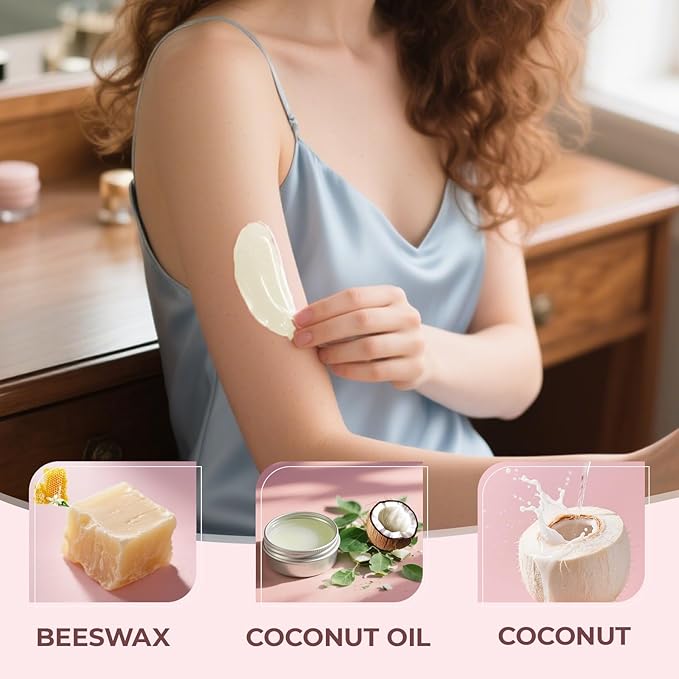 Wax Beads, 2.5 lb/40 oz Hard Wax Beads for Sensitive Skin Brazilian, Bikini, Eyebrow,Body,Legs Waxing, Painless Refill Hard Wax for Hair Removal with 20 Sticks（Coconut）