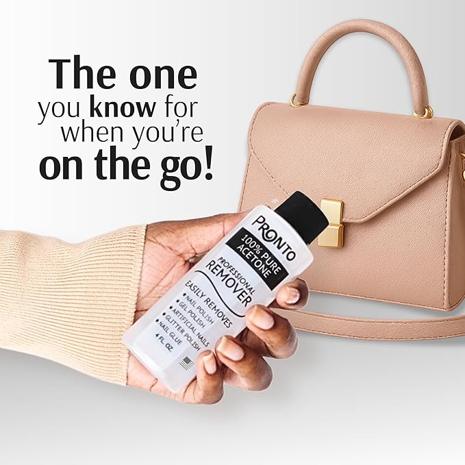 Pronto 100% Acetone Gel Nail Polish Remover - Gel Polish Remover for Nails | Acetone Nail Polish Remover & Acrylic Nail Remover for Removal of Glue, Gel & Dip | Gel Nail Remover, 12 Fl oz