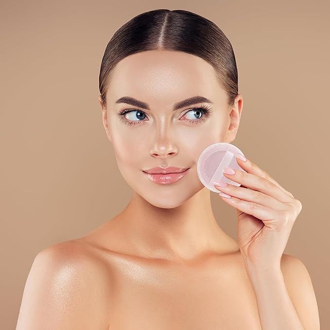 24Pcs Powder Puff Cotton Round Makeup Puff Pads with Strap Face Powder Puffs for Loose and Foundation Cosmetics Sponge Powder Puffs