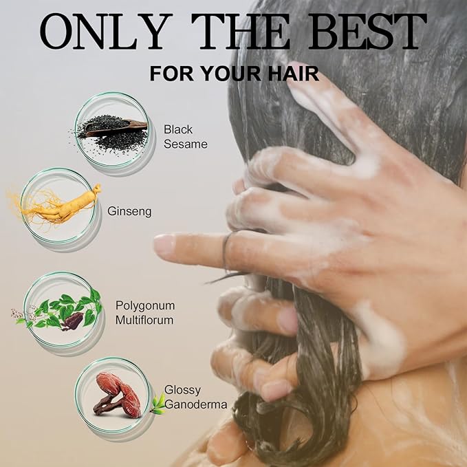 Hair Dye Shampoo 3 in 1, Blonde Brown Hair Dye, Hair Color for Gray Hair Coverage, Shampoo for Color Treated Hair, Easy at Home Application for Men & Women 16.9 Fl Oz (Blonde Brown)