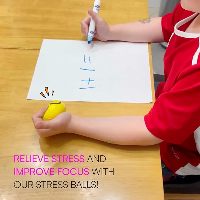 Neliblu 24 Pack Stress Balls for Kids and Adults - 2" Stress Ball in Bulk - Neon Yellow Squishy Balls with Smiley Faces - Fun Party Favors for Classroom, Goodie Bags, and Fidget Toys for Kids