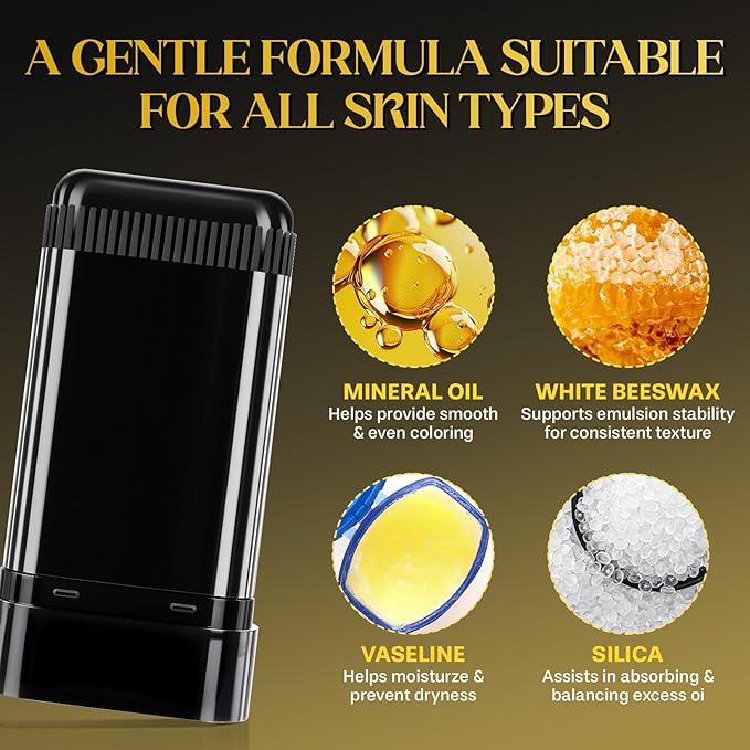 2 Pcs 2-In-1 Hair Color Stick & Comb To Temporarily Cover Gray Roots and Scattered White Hairs for Women & Men (Black)