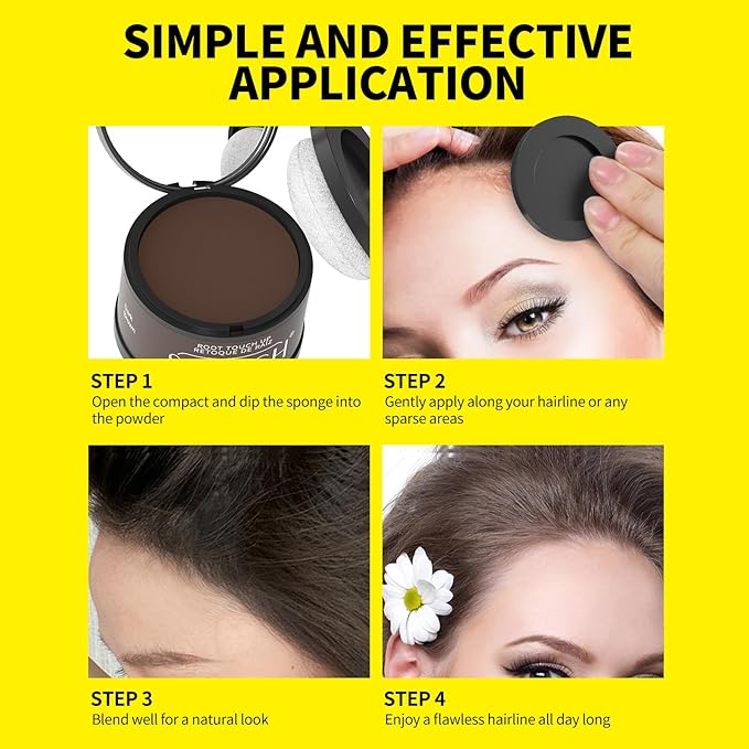 Sevich Hairline Powder,Instantly Conceals Hair Loss, Root Touch up Powder, Hair Shadow Toppers for Women & Men, Touch Up for Thinning Gray Hair, Windproof & Sweatproof,Light Blonde