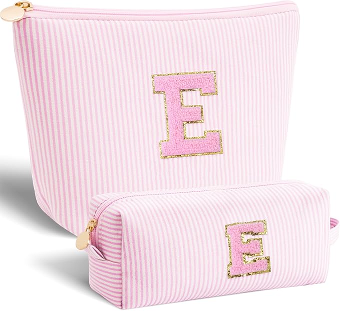 Room Essentials for Girls Teen Girl Travel - Easter Basket Stuffers Birthday Gifts for Girls Teens Kids Daughter Sister Her,Cute Trendy Stuff Makeup Bag Set Cosmetic Bag - Pink,E