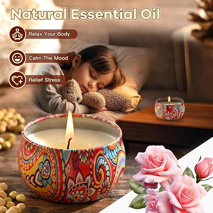 Scented Candles Gift Set, 12 Pack Candle for Home Scented, Candles Clearance with Gift Box, Aromatherapy Non Toxic Candle for Men, Women, Friends Birthday, Mother's Day
