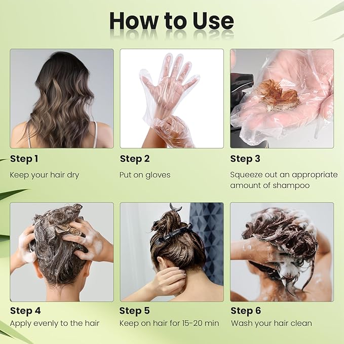 JUANCHI Chestnut Brown Hair Dye Shampoo 3 in1, Chestnut Brown Shampoo Hair Dye for Gray Coverage, Natural Hair Color for Women Men, Herbal Formula, Ammonia-free, Lasts 30 Days, 500ml (16.90 oz)