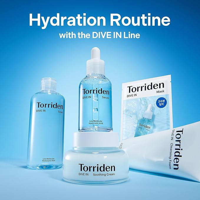 Torriden DIVE IN Hyaluronic Acid Serum for Deep Hydration | Korean K-Beauty Glass Skin Plump Glow | Lightweight Fast-Absorbing Face Serum 50ml (1.69 fl.oz.)
