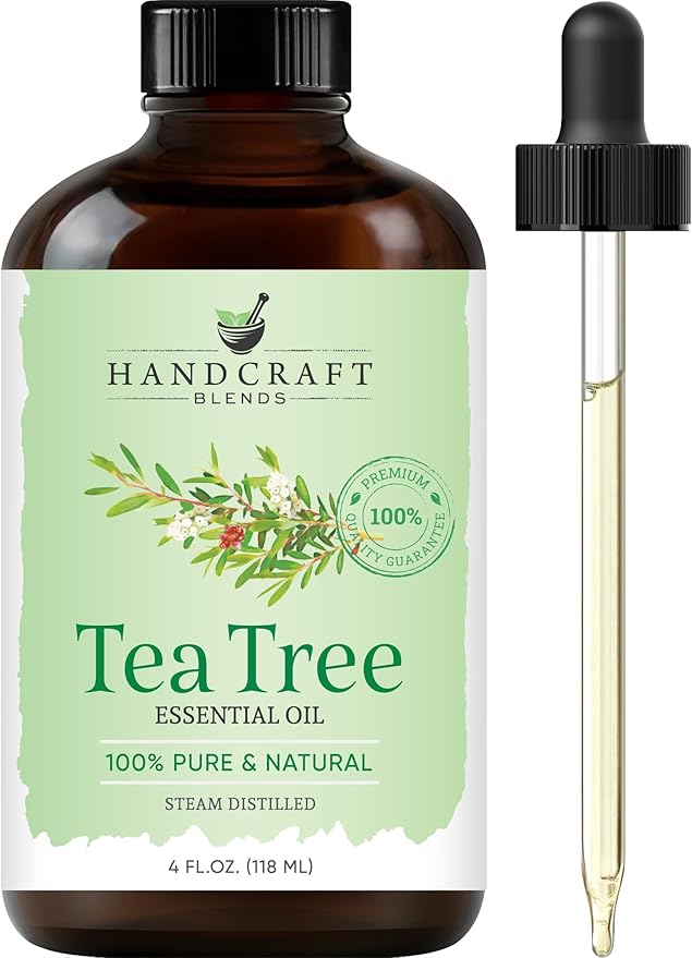 Handcraft Blends Tea Tree Essential Oil – Huge 4 Fl Oz – 100% Pure and Natural – Premium Grade Essential Oil for Diffuser and Aromatherapy, Skin, Massage, Candle and Soap Making Fragrance