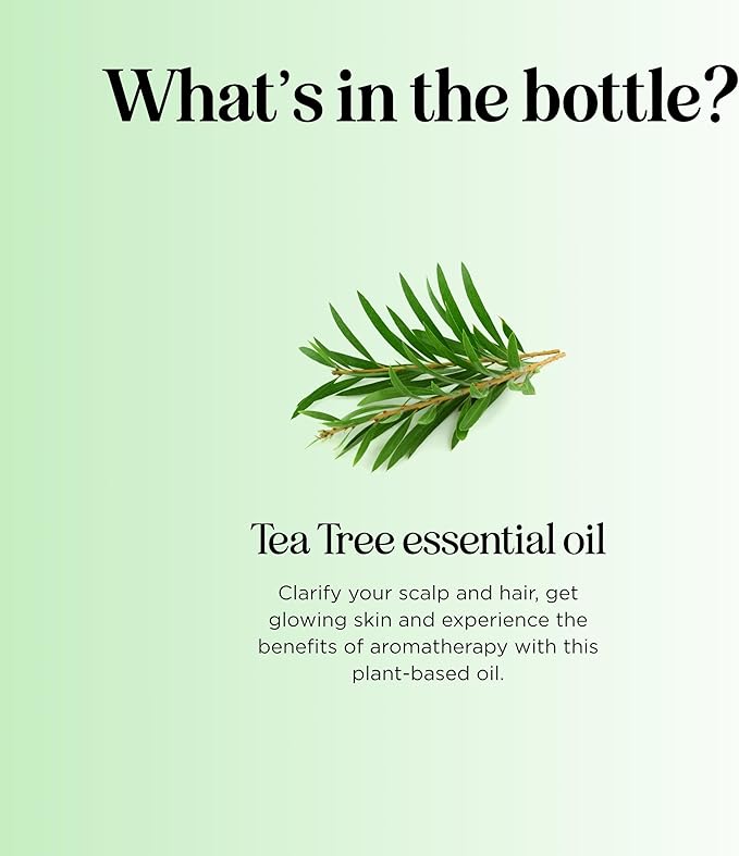 Pure Tea Tree Oil for Hair Skin and Nails - 100% Pure Undiluted Tea Tree Essential Oil with Dropper for Topical Uses Aromatherapy Diffusing and Home and Beauty DIYs - Vegan and Cruelty Free (4 Fl Oz)