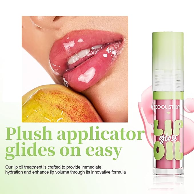 4 Pack Hydrating Glow Lip Oil Makeup Set for Women, Moisturizing Lip Gloss with Glow Finish, Long Lasting Nourishing Lip Care Fat Oil Lip Drip, Sweet Candy Scent (SET B, DARK)