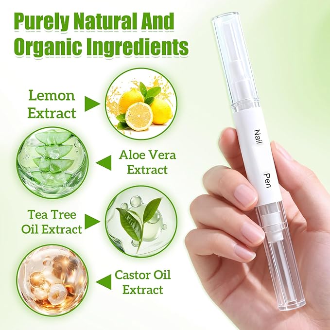 3PCS Orvalle Nail Fungus Pen,Nail Growth Treatment Repair Serum Twist Pen Activator,Nail Revitalizing Serum to Help Repair & Strengthen Nails,Nail Care Pen for Damaged Nails