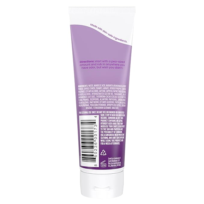 Lume Whole Body Deodorant - Invisible Cream Tube - 72 Hour Odor Control - Aluminum Free, Baking Soda Free, Skin Safe - 3.0 ounce (Lavender Sage)