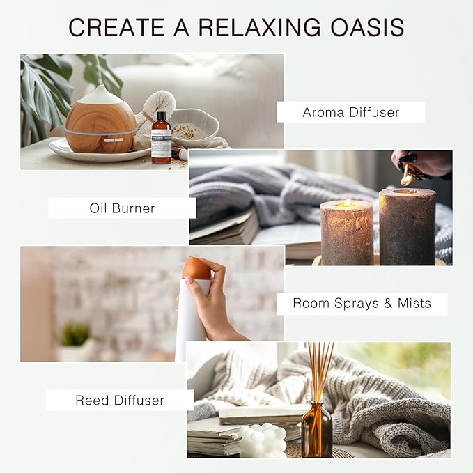 Peppermint Essential Oil, 100% Pure & Natural Peppermint Oil 100ML, Premium Grade Aromatherapy Oil for Skin Body Hair Care, Freshening Air, Mood, Diffuser, Massage, Soap and Candle Making