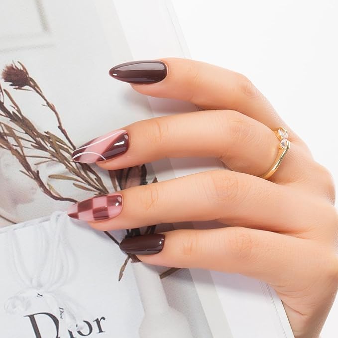 MAYCHAO 15ML Gel Nail Polish 1Pc Dark Brown Gel Polish Soak Off UV LED Nail Polish Nail Art Starter Manicure Salon DIY at Home, 0.5 OZ