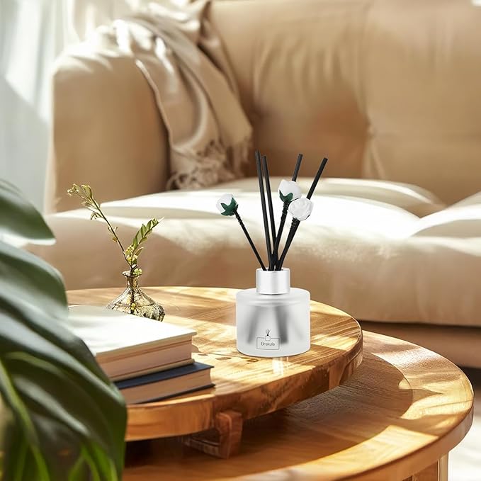 Brakula 2 Pack Reed Diffuser Set, Forest Waterfall Scented, Home Fragrance with 14 Sticks Bathroom Decor, Reed diffusers for Home 6.76 fl oz (Forest Waterfall)