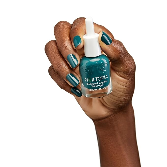 Nailtopia Bio-Sourced, Chip-Free Nail Lacquer - Fast Dry Nail Polish - Superfood-Infused - Natural Nail Polish - Seas The Day - 0.41 oz