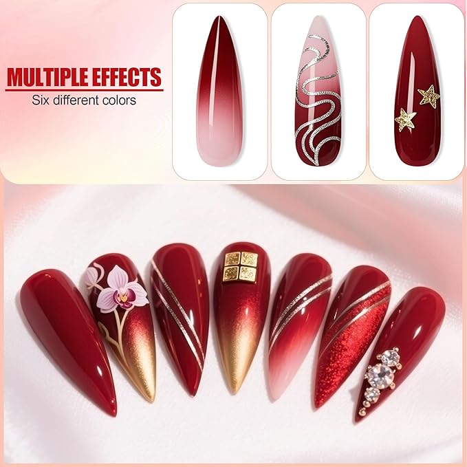 Artdone Sheer Gel Nail Polish Set Jelly UV Gel 6 Colors Translucent Milky White Pink Nude Brown Colors Nail Polish For All Seasons