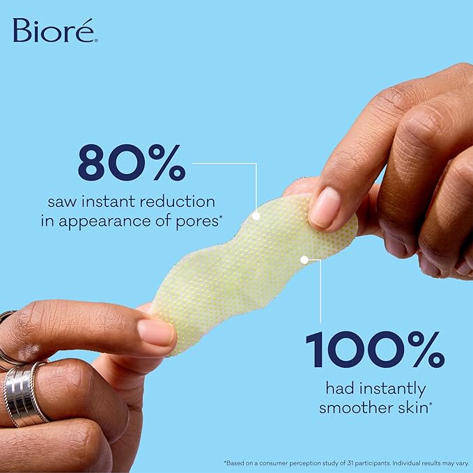 Bioré Pore Refining Bubbling Nose Mask, Glycolic Acid and Hyaluronic Acid Exfoliant for Face, Pore Cleansing Mask, 8 Ct