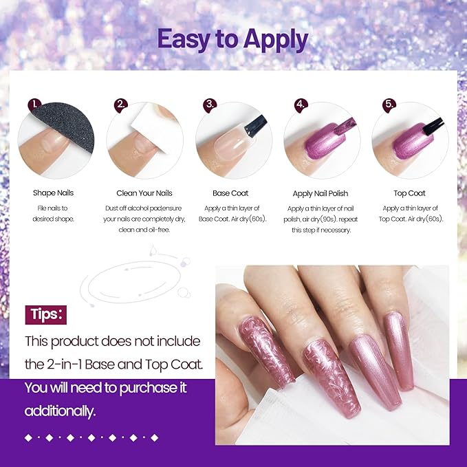 10ml 6 Colors Nail Polish Set Dark Green Pink Glitter Deep Blue Series Nail Polish Gifts for Women