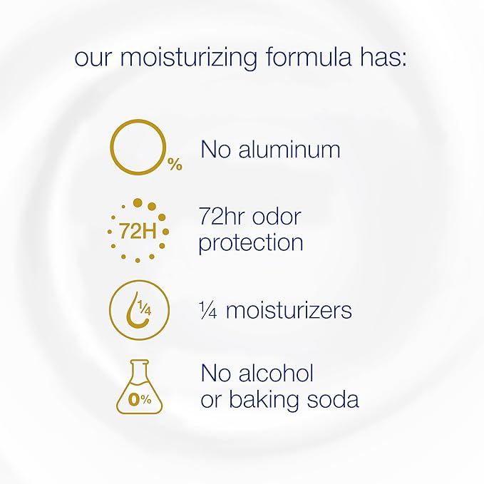 Dove Aluminum Free Deodorant for Women 3 Count Shea Butter 72 hour odor protection 2.6 oz