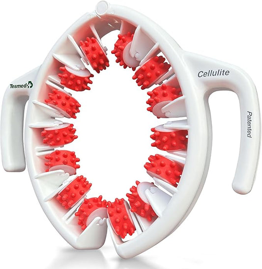 TESMED Cellulite Manual Massager : Made in Italy, Patented with Converging & Diverging Roller Technology. Anti Cellulite Roller for Thighs and Buttock