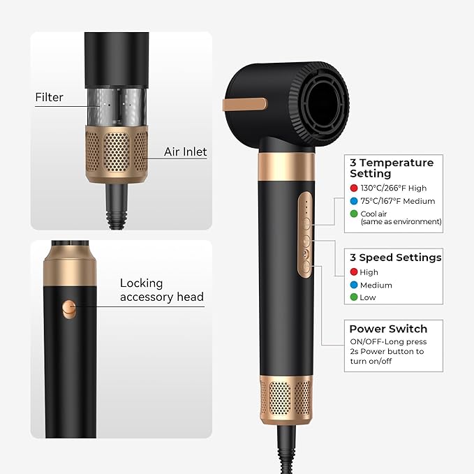 Blow Dryer Brush 7 in One, Negative Ion Hair Set Upgrade Hot Air Styler Wrap Curler, Curling Iron Styling Tools As A Gift for Straight/Curl/Drying/Smoothing