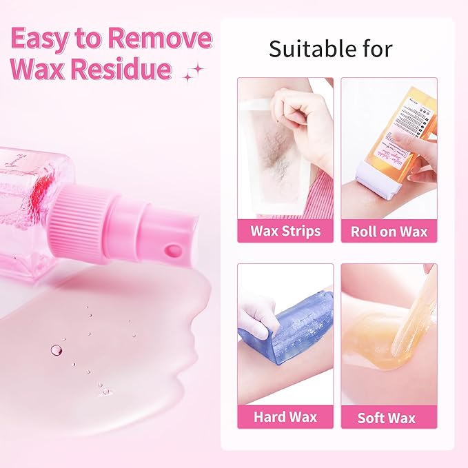 Beauty7 Post Wax Residue Remover, Post Wax Oil, After Waxing Spray, Easy& Gently Hair Remover Waxing, After Waxing Care Product 2.71 oz/ 80ml