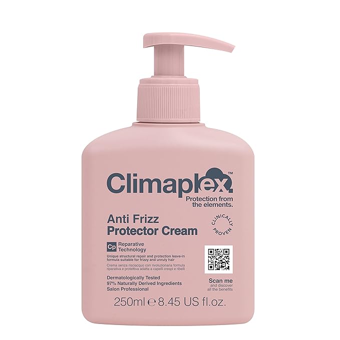 Climaplex Anti Frizz Protector Cream - Shields from Heat and UV Damage - Promotes Healthy Scalp - Soothes and Improves Shine - Leaves Hair Silky Smooth - Vegan Friendly and Cruelty Free - 8.45 oz