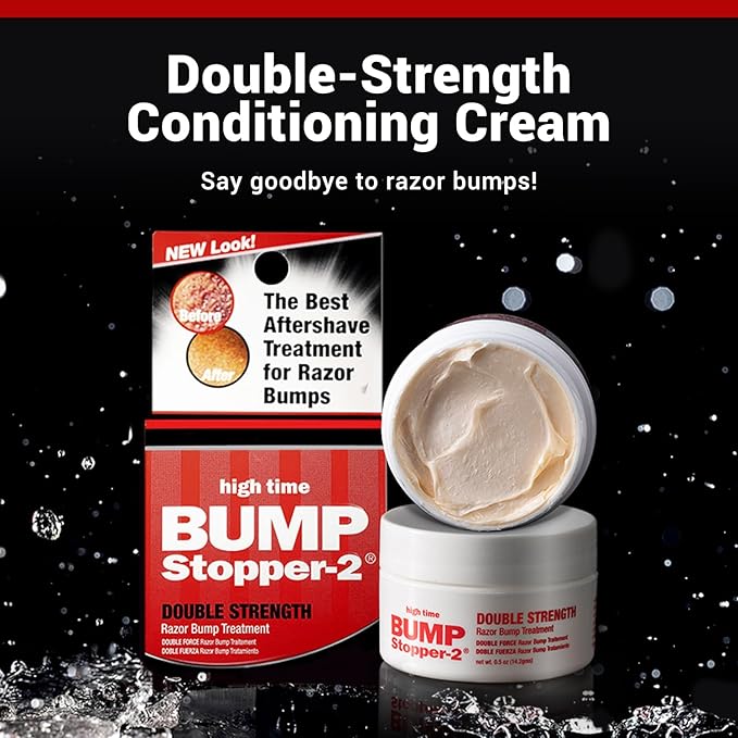 Bump Stopper 2 Double Strength Razor Bump Treatment | Formulated to Relieve Razor Burn | Eliminates Ingrown Hairs | Aftershave For Men - 0.5 OZ (3 Pack)