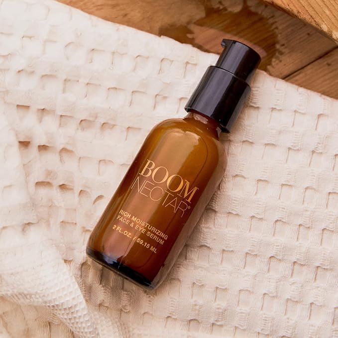 Boom Nectar ® Deep Moisturizing Eye & Face Serum for Sensitive Skin, Facial Serums for Aging Skin to Hydrate and Renew Complexion, Vitamin C Serum from BOOM Beauty by Cindy Joseph - 1 Oz