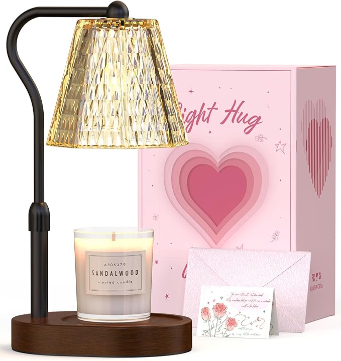 Candle Warmer Lamp White Elephant Gifts for Adults, Adjustable Height Vintage Wax Warmer for Scented Wax Jar Candles Office Decor Gifts for Her Who Have Everything