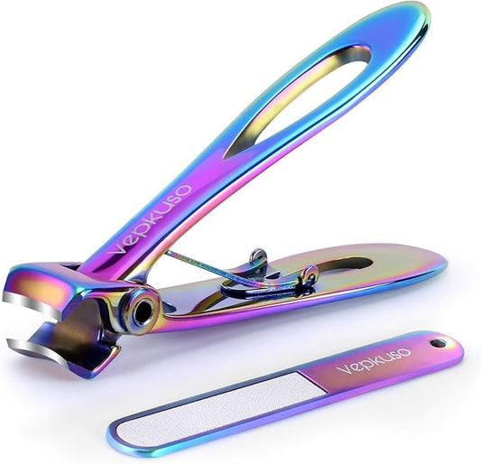 Toenail Clippers for Thick Toenails for Seniors – Vepkuso Ultra Sharp Nail Clippers for Women Large German Fingernail Clippers Cutter Set for Tough Nails, Men, Adult,Gift Idea