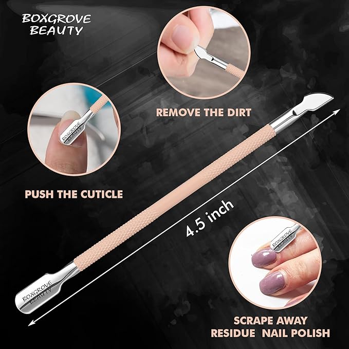 Professional Cuticle Cutter & Pusher Trimmer Manicure Tools with Double Spring – Perfect Nail Care Tool for Manicure & Pedicure Beauty at Home/Spa/Saloon