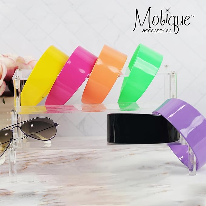 Motique Accessories Orange 2 Inch Hard Plastic Headband with Teeth Women and Girls wide Hair band