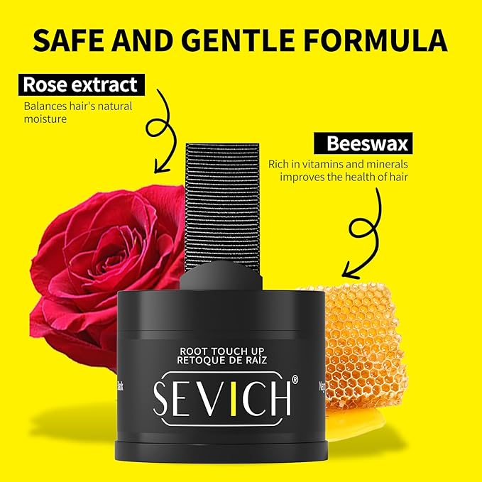 Sevich Hairline Powder,Instantly Conceals Hair Loss, Root Touch up Powder, Hair Shadow Toppers for Women & Men, Touch Up for Thinning Gray Hair, Windproof & Sweatproof,Light Blonde